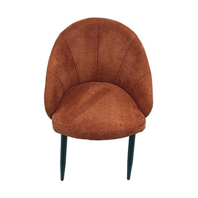 Stuttur brúnn Plush borðstofustóll